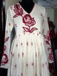 Off-White & Pink Premium Cotton Gown