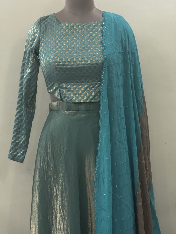 Silk Sea Green Lehenga