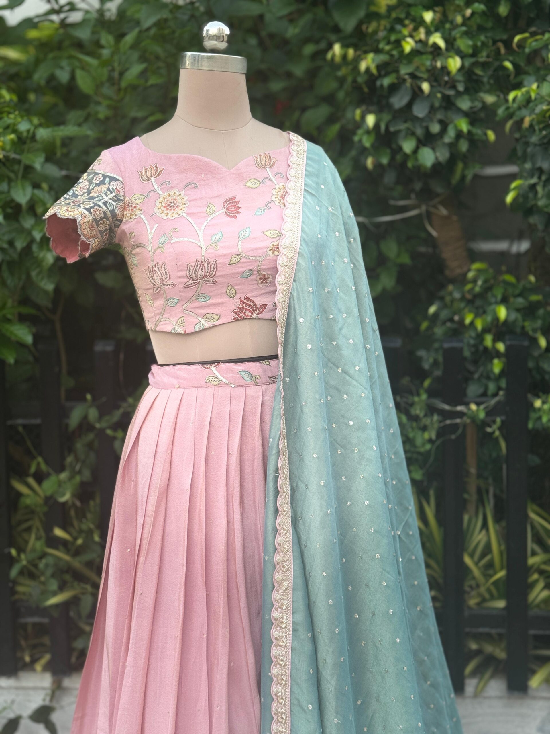 Baby Pink Pastel Lehenga by Kiyshacouture Baby Pink Pastel Lehenga by Kiyshacouture
