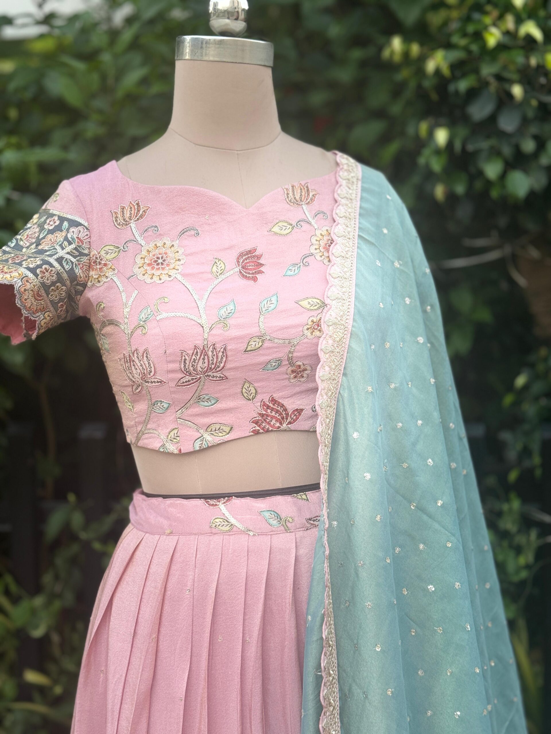 Baby Pink Pastel Lehenga by Kiyshacouture Baby Pink Pastel Lehenga by Kiyshacouture