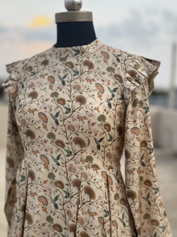 Silk Floral Gown by kiyshacouture