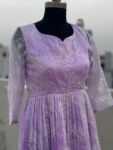 Silk Kurti – Purple and Mustard