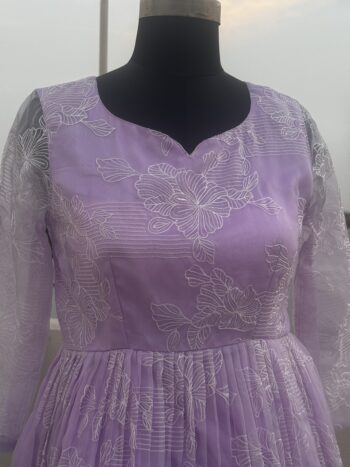 Pure Organza Sequins and Thread Works With Matka Silk Pants