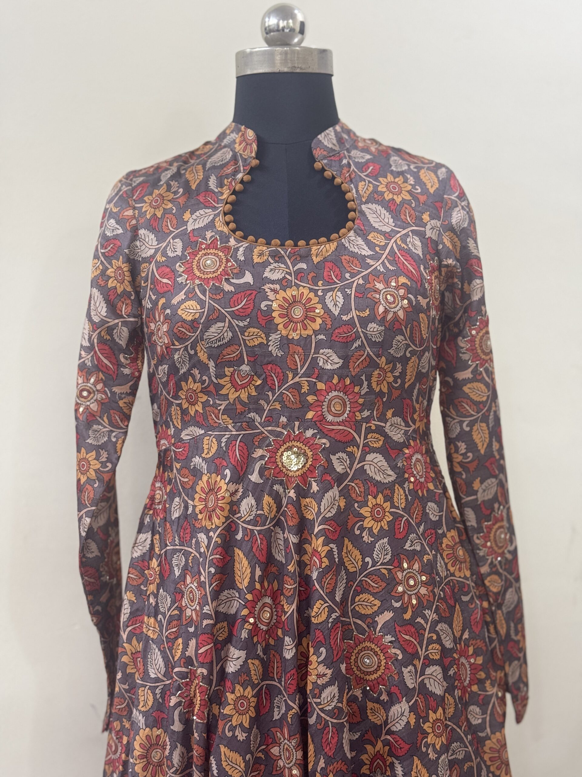 Silk Flared Kurta by kiyshacouture Silk Flared Kurta by kiyshacouture
