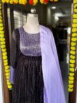 Violet and Chocolate Salwar