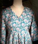 Blue and Purple Dola Silk Gowns by Kiysha Couture